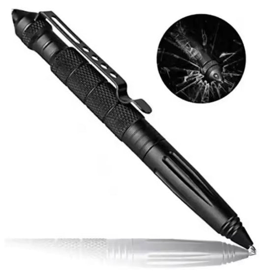 Multifunctional Tactical Metal Pen with Anti-Skid, Emergency Glass Breaker, and Self-Defense Features