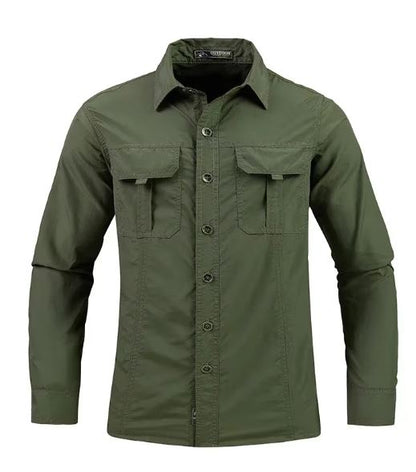 Lightweight Quick-Drying Tactical Shirt | Outdoor Military Long-Sleeve Work Shirt | Breathable Sports Top with Sun Protection